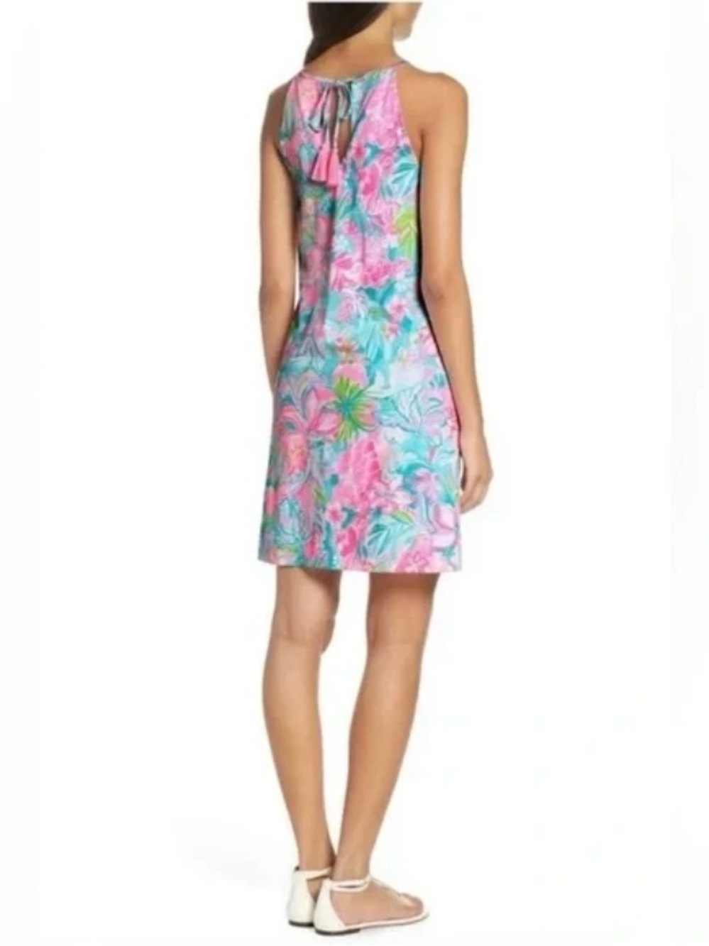 Lilly Pulitzer Margot Sleeveless Swing Dress M Cotton Floral Resortwear - Picture 2 of 6